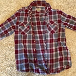 Quiksilver Red Plaid Flannel (Adult Medium)